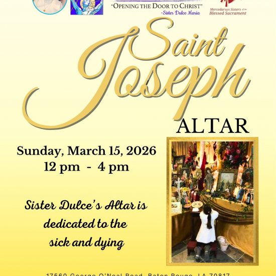 st joseph altar, shepherds staff, cypress springs, event on march 15